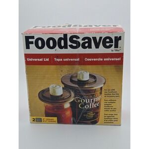 FoodSaver by Tilia Universal Lids Set of 3 Vacuum Seal 4in and 5.5in